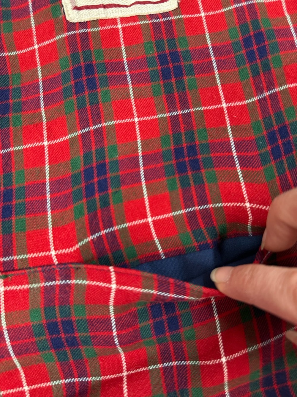 Vintage Baracuta Navy Bomber Jacket with Tartan Lining Button Collar Men’s 40R - Picture 10 of 16